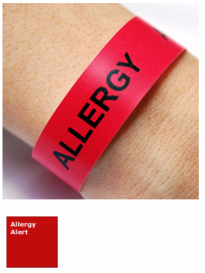 Polyester Allergy Alert Wristbands