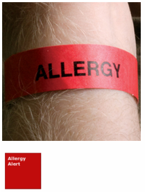 Allergy Tyvek Wristbands
